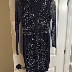 Rhinestones and mash party dress